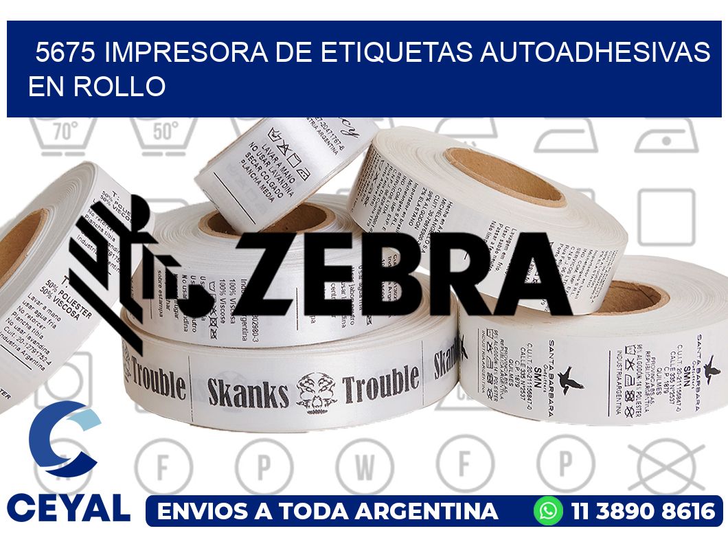 5675 impresora de etiquetas autoadhesivas en rollo