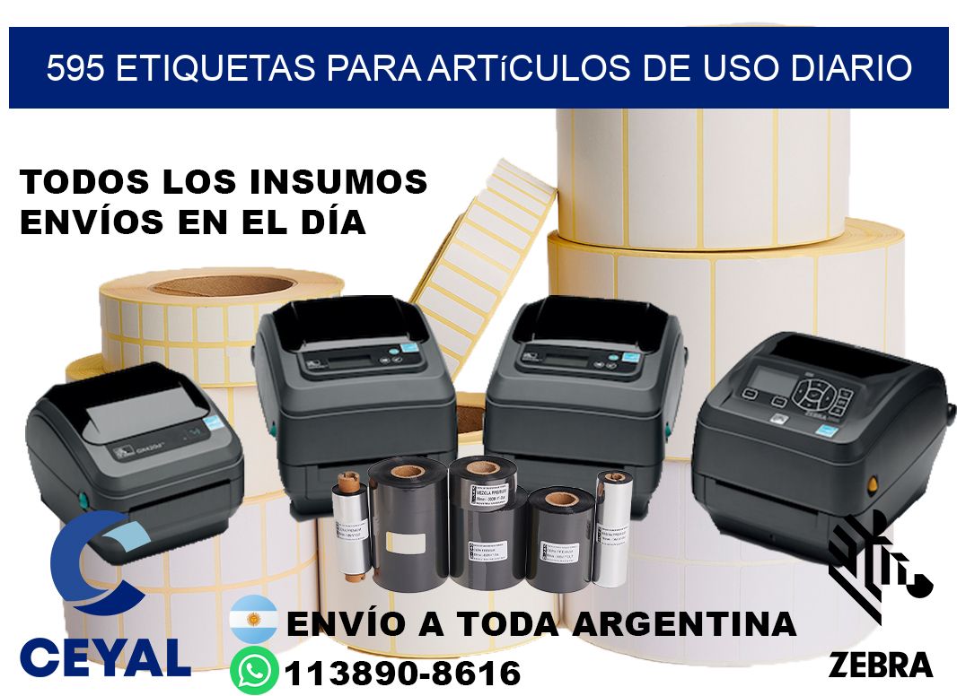 595 Etiquetas para artículos de uso diario