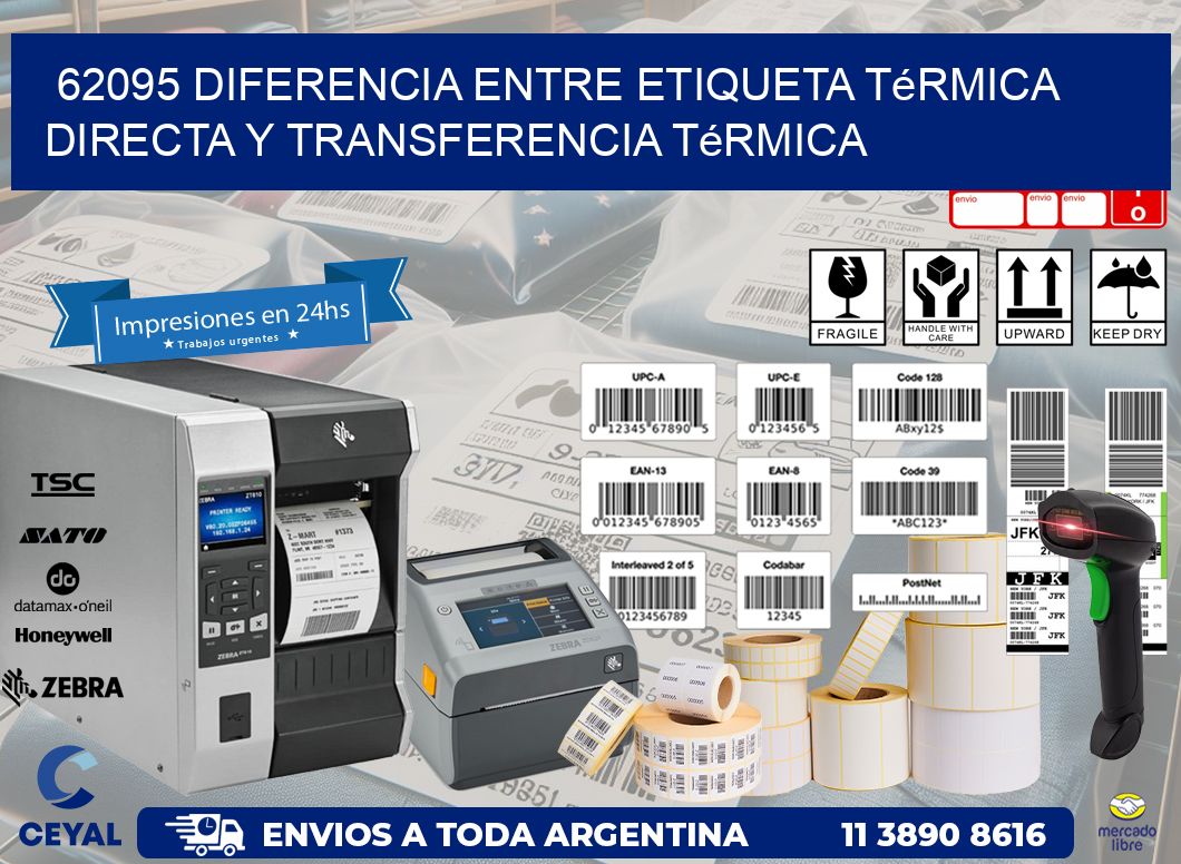 62095 diferencia entre etiqueta térmica directa y transferencia térmica