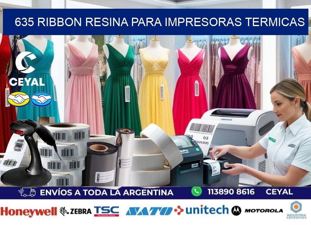 635 ribbon resina para impresoras termicas