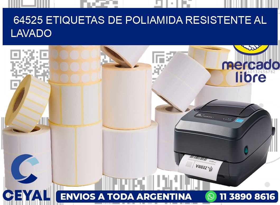 64525 Etiquetas de poliamida resistente al lavado