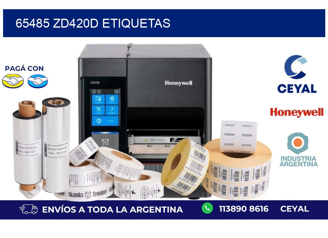 65485 ZD420d etiquetas