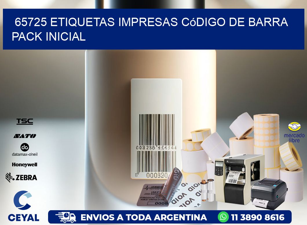 65725 Etiquetas Impresas código De Barra Pack Inicial