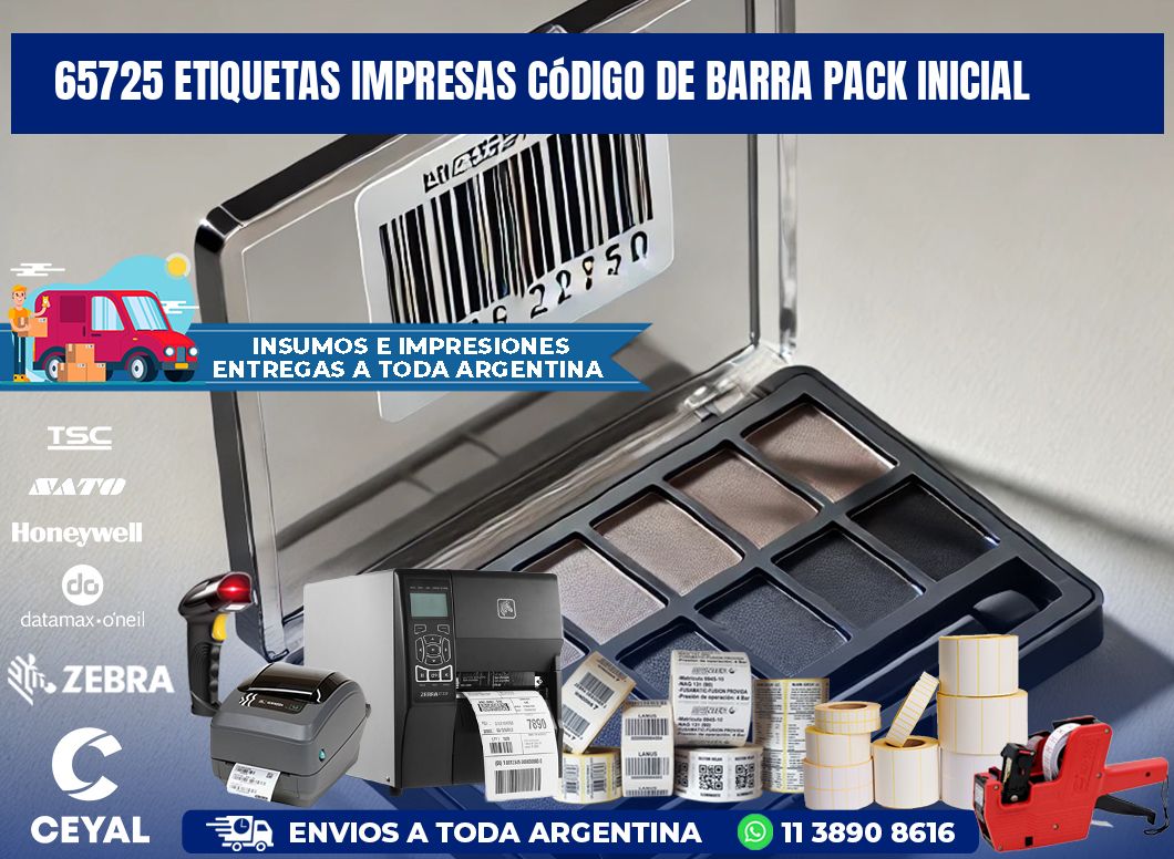 65725 Etiquetas Impresas código De Barra Pack Inicial