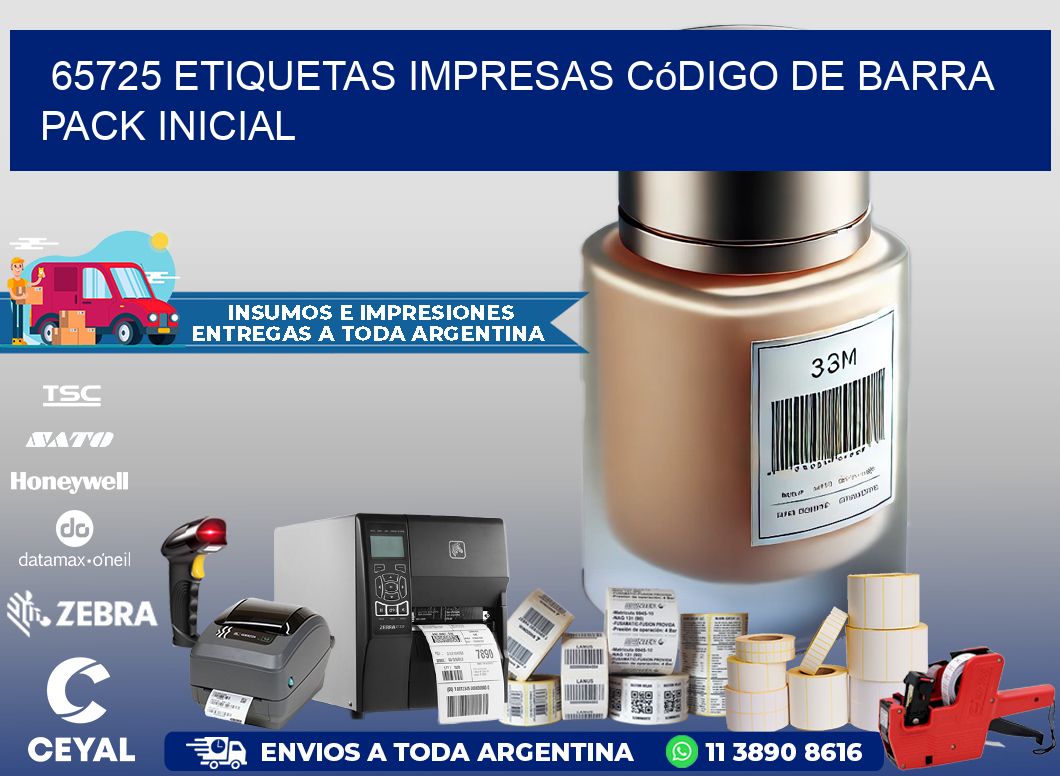65725 Etiquetas Impresas código De Barra Pack Inicial