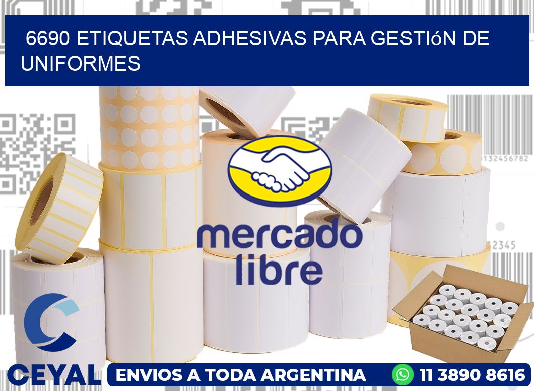 6690 Etiquetas adhesivas para gestión de uniformes