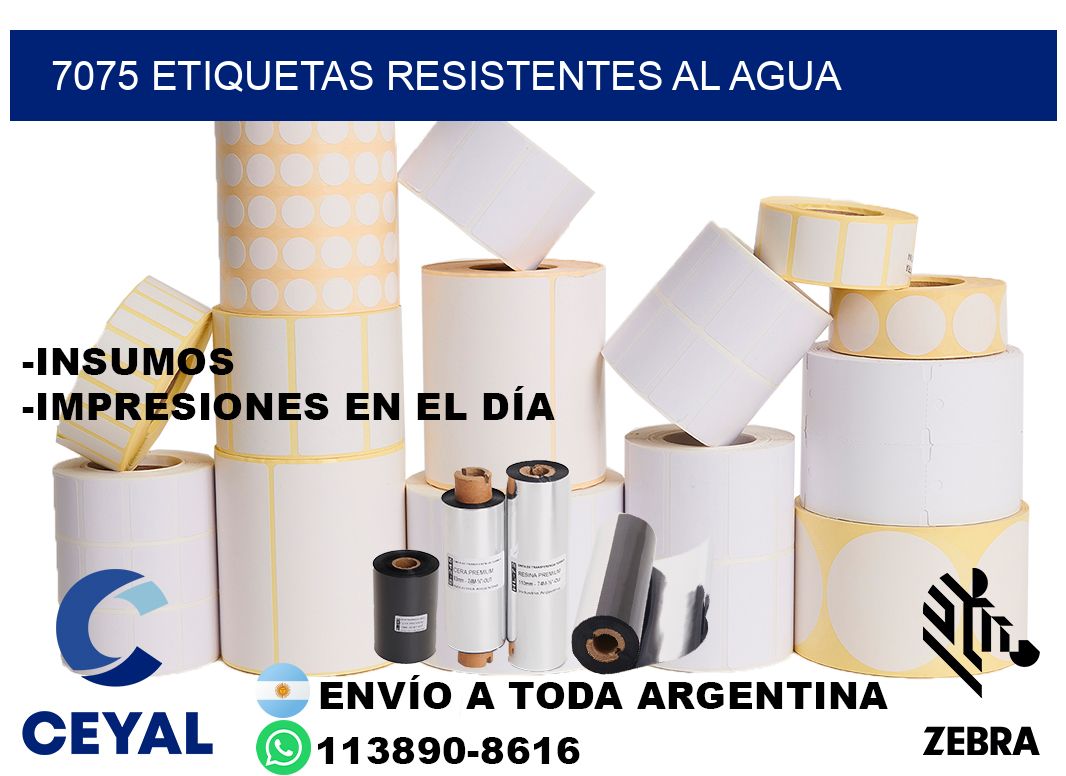 7075 Etiquetas resistentes al agua