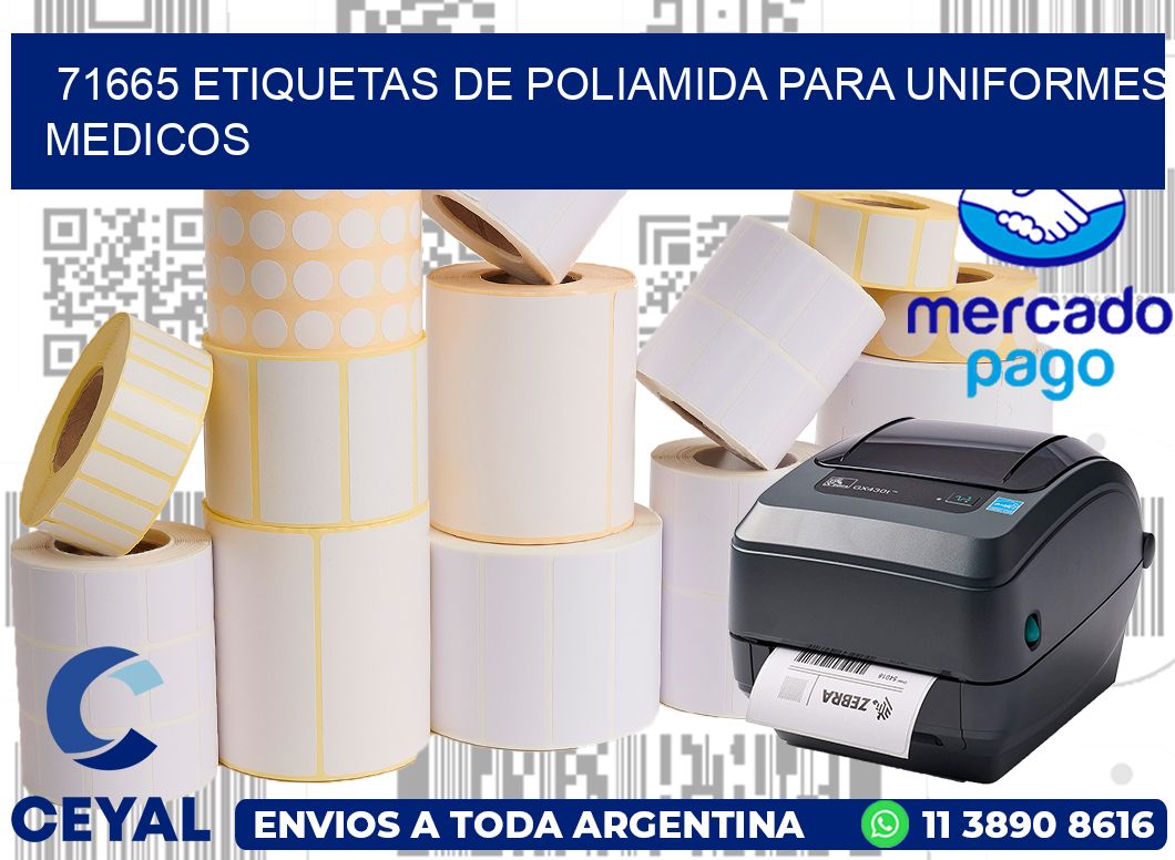 71665 Etiquetas de poliamida para uniformes medicos