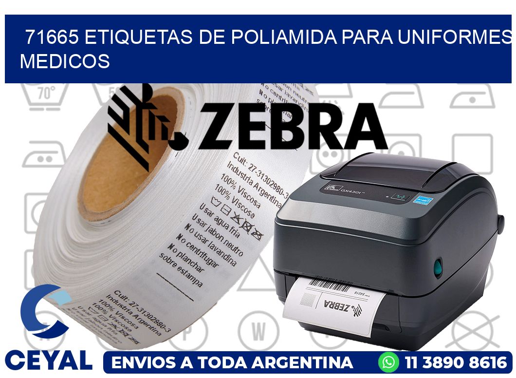 71665 Etiquetas de poliamida para uniformes medicos