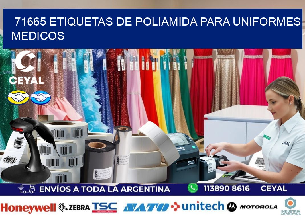 71665 Etiquetas de poliamida para uniformes medicos