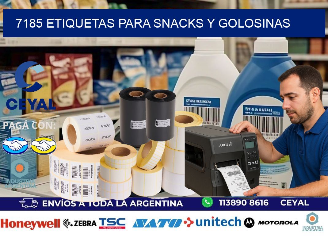 7185 Etiquetas para snacks y golosinas