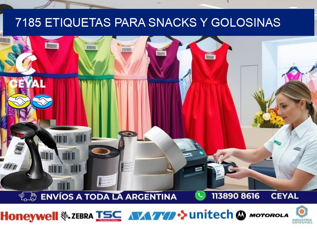 7185 Etiquetas para snacks y golosinas