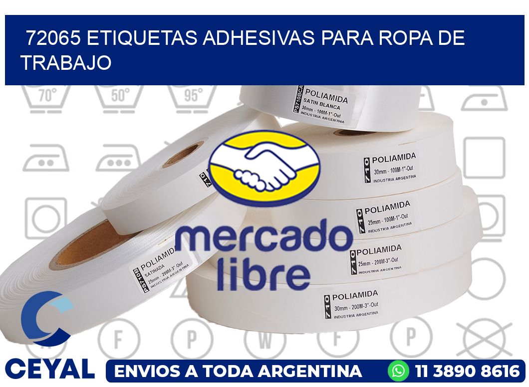 72065 Etiquetas adhesivas para ropa de trabajo