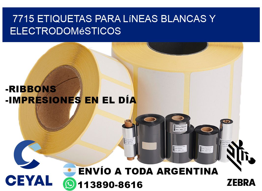 7715 Etiquetas para líneas blancas y electrodomésticos