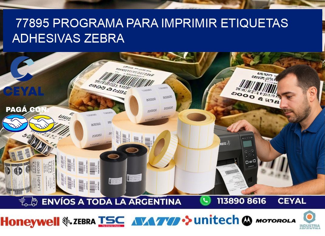 77895 Programa para imprimir etiquetas adhesivas zebra