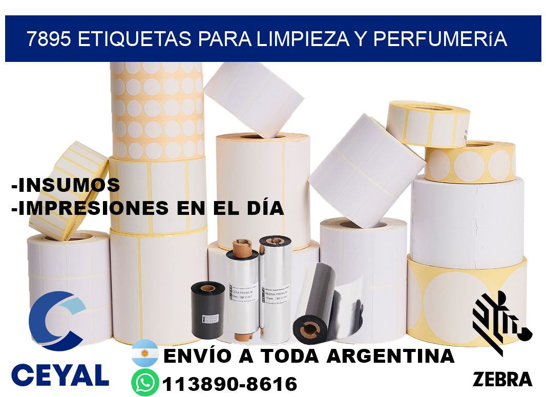 7895 Etiquetas para limpieza y perfumería