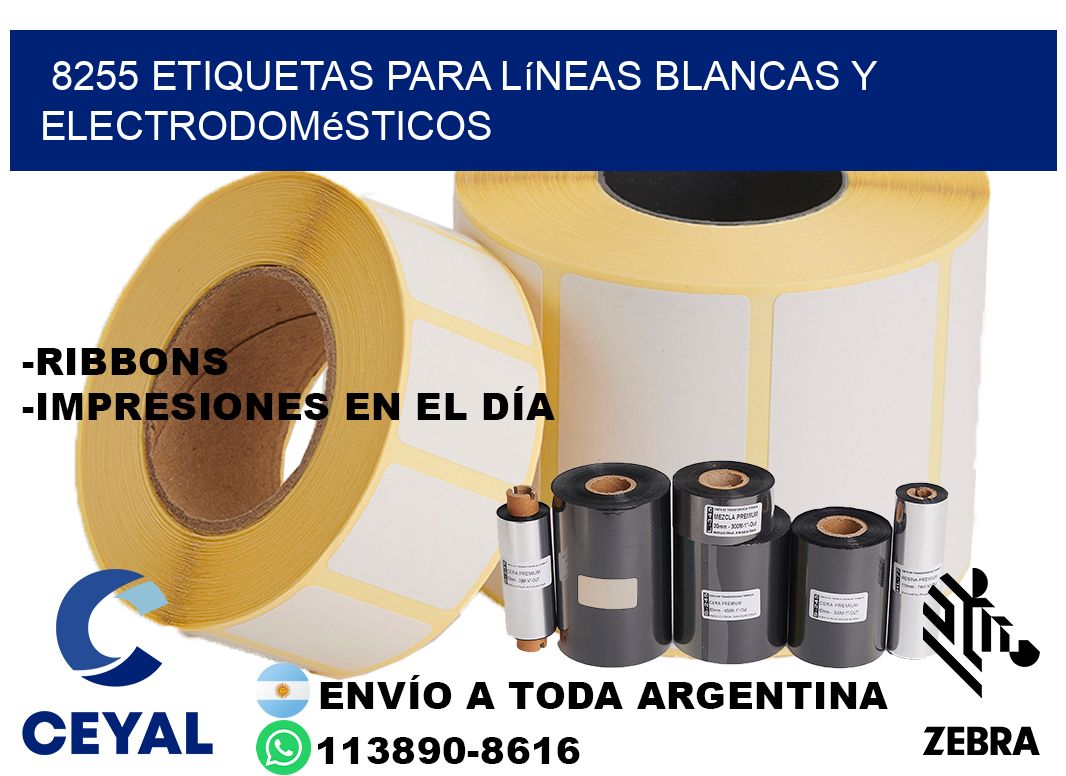 8255 Etiquetas para líneas blancas y electrodomésticos