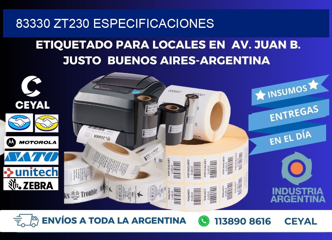 83330 ZT230 especificaciones