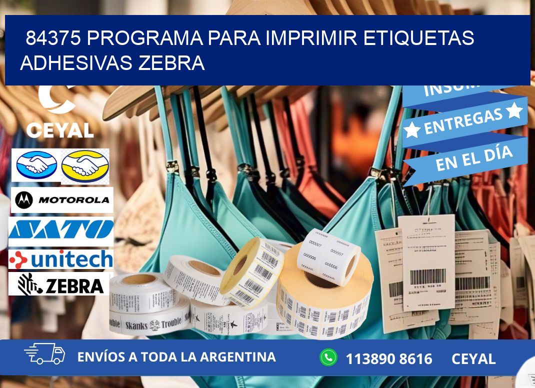 84375 Programa para imprimir etiquetas adhesivas zebra