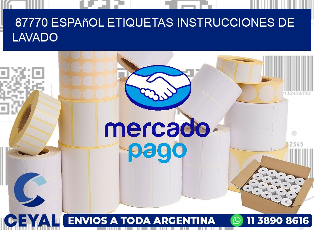 87770 español etiquetas instrucciones de lavado