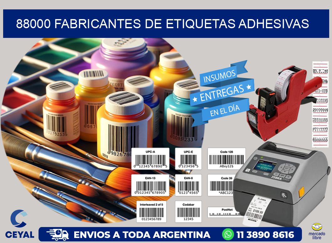 88000 Fabricantes de etiquetas adhesivas