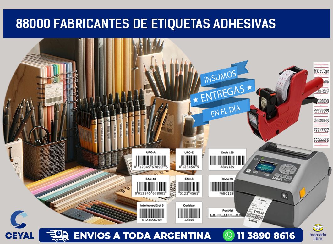 88000 Fabricantes de etiquetas adhesivas
