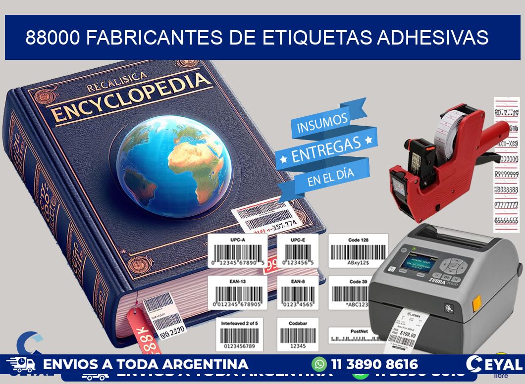88000 Fabricantes de etiquetas adhesivas