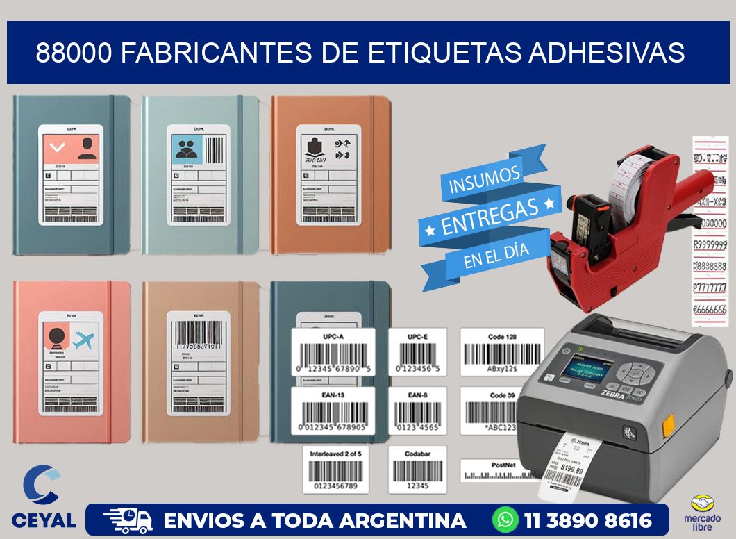 88000 Fabricantes de etiquetas adhesivas