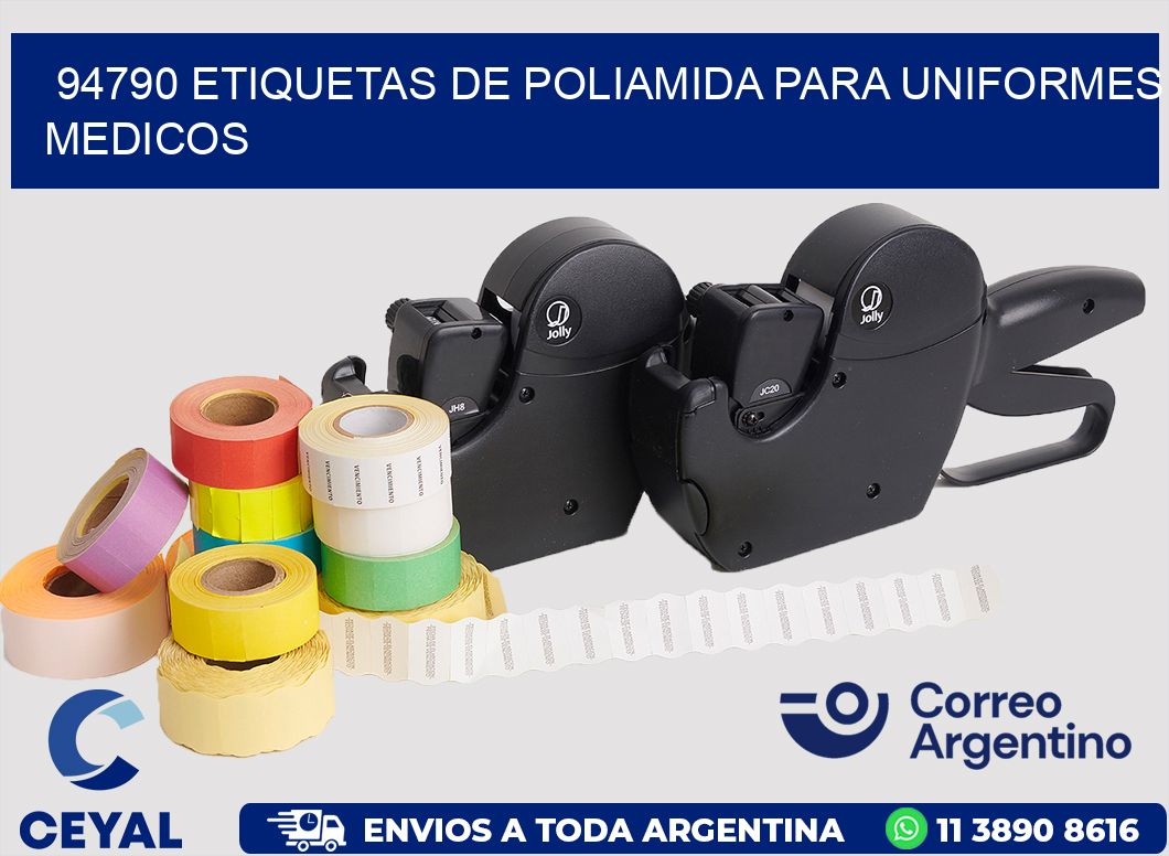 94790 Etiquetas de poliamida para uniformes medicos