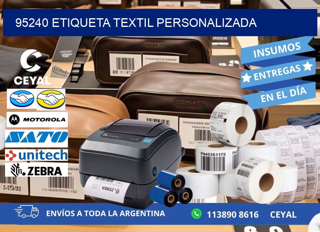 95240 Etiqueta textil personalizada