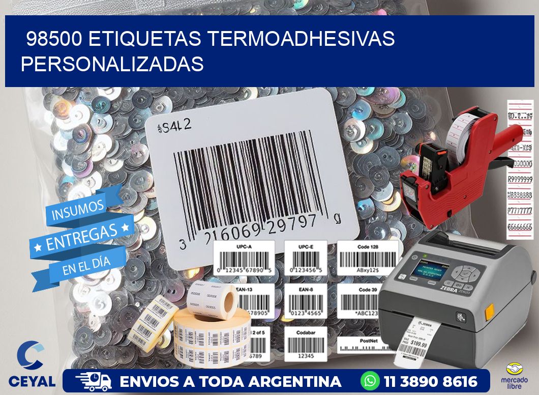 98500 Etiquetas termoadhesivas personalizadas