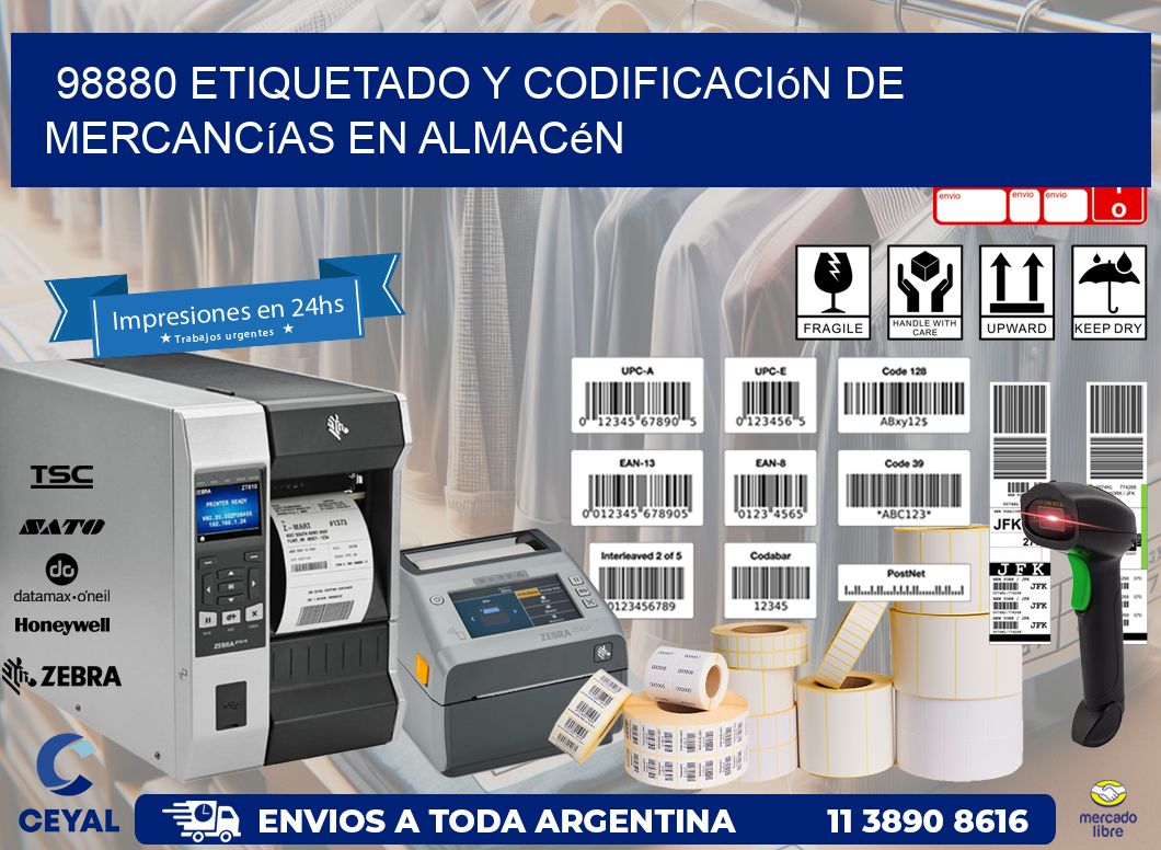 98880 Etiquetado y codificación de mercancías en almacén