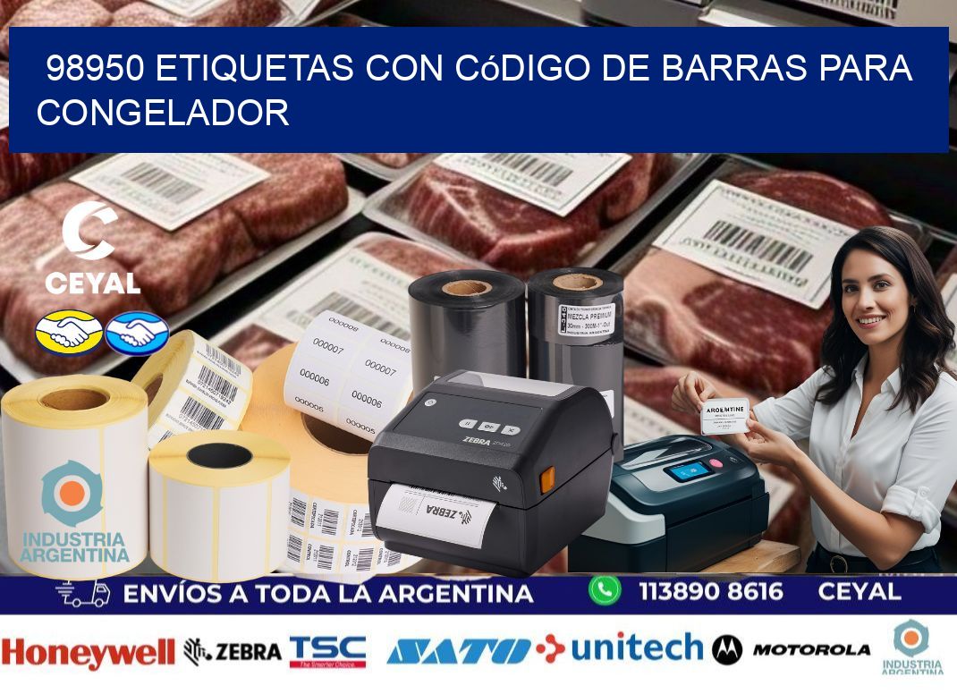98950 Etiquetas con código de barras para congelador