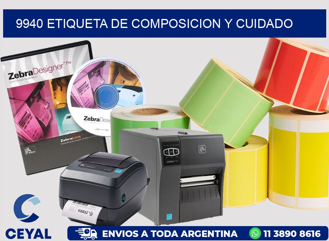 9940 etiqueta de composicion y cuidado