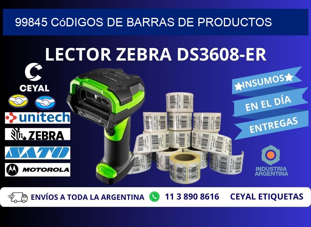 99845 Códigos de barras de productos