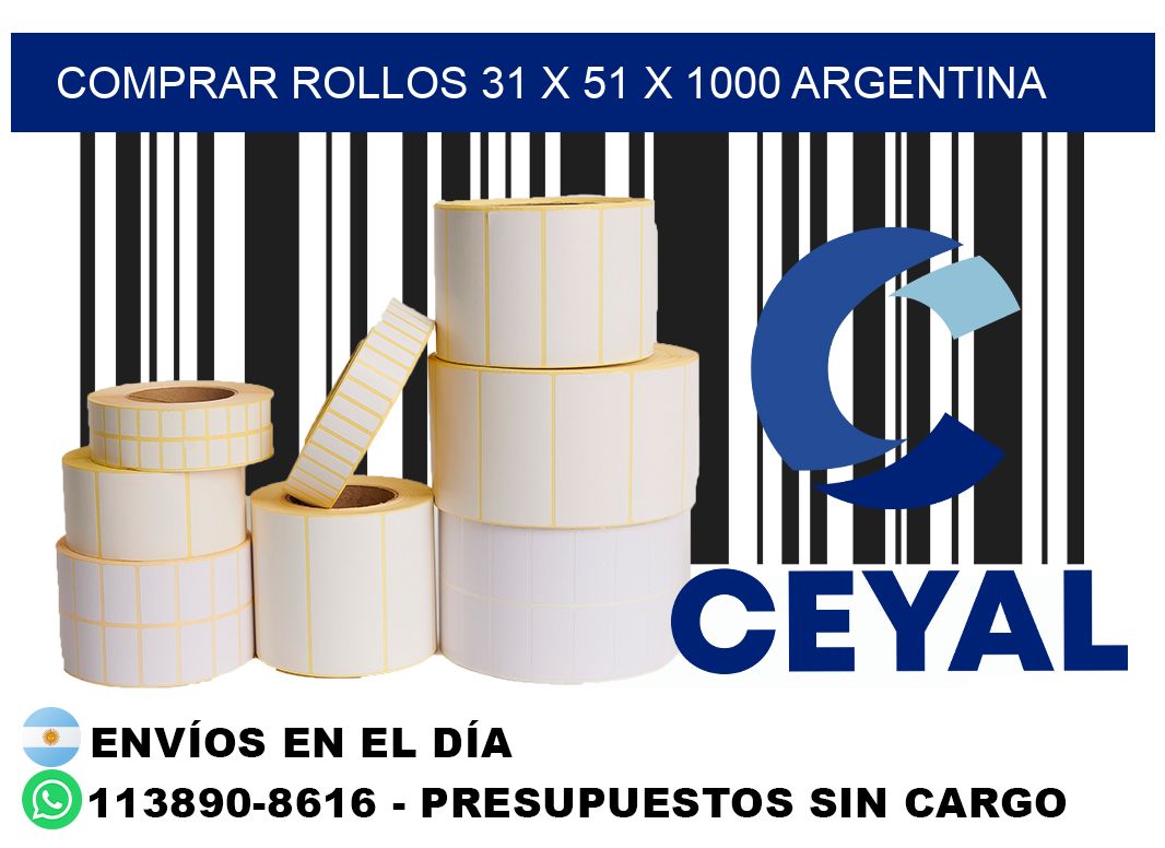 Comprar Rollos 31 x 51 x 1000 argentina