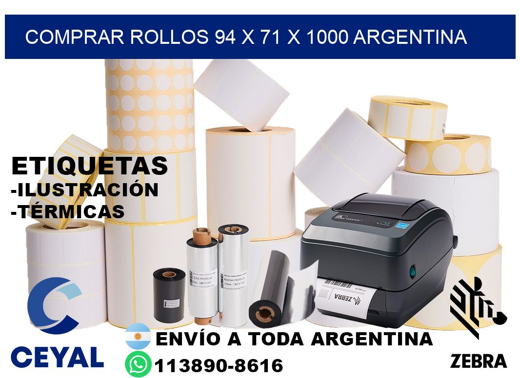 Comprar Rollos 94 x 71 x 1000 argentina