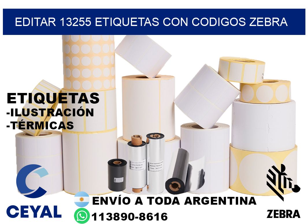 EDITAR 13255 ETIQUETAS CON CODIGOS ZEBRA