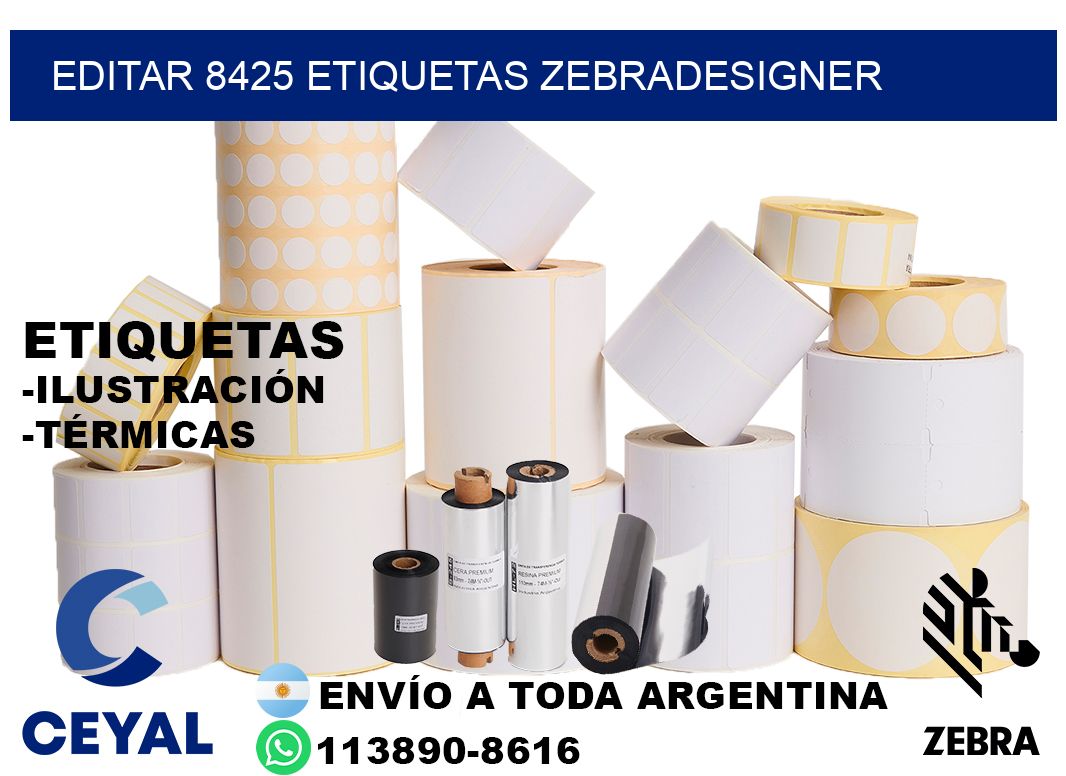EDITAR 8425 ETIQUETAS ZEBRADESIGNER