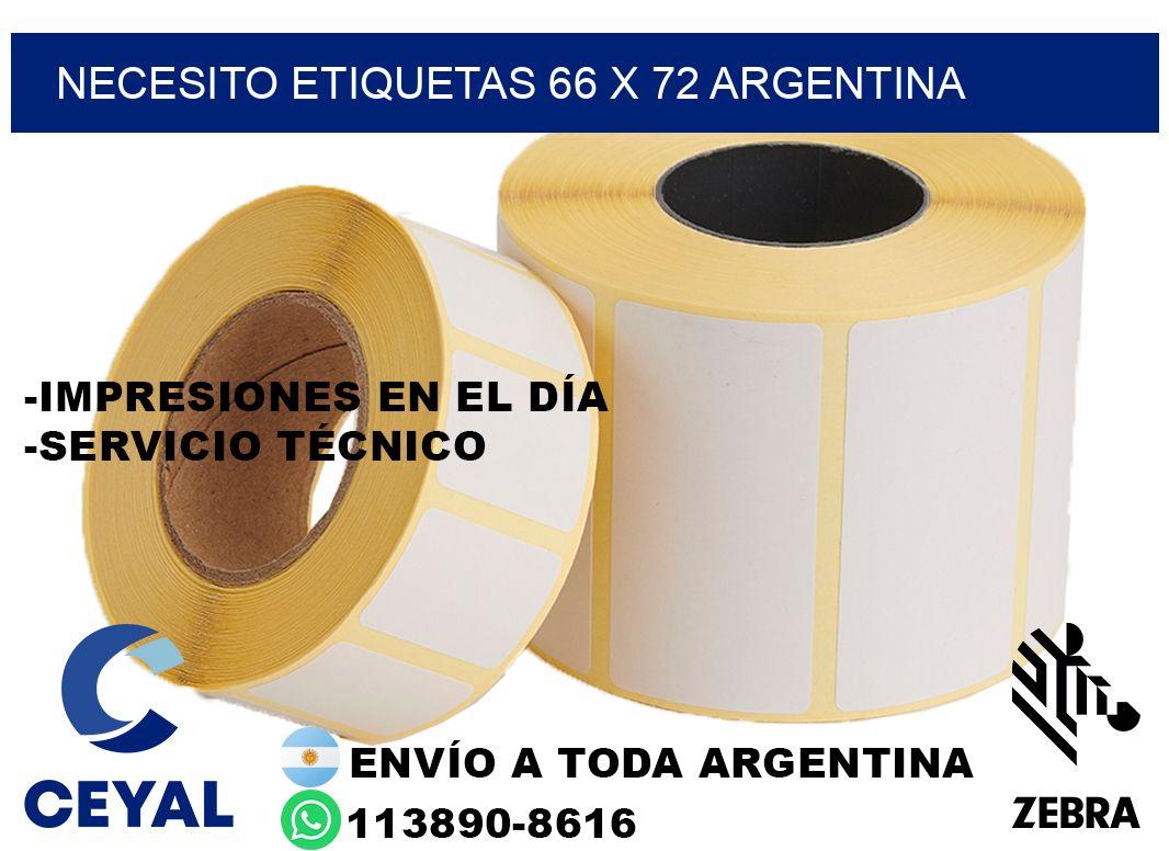 Necesito etiquetas 66 x 72 argentina