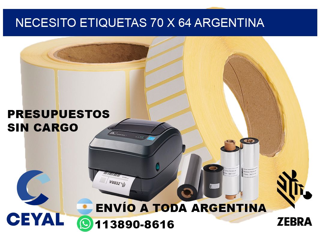 Necesito etiquetas 70 x 64 argentina