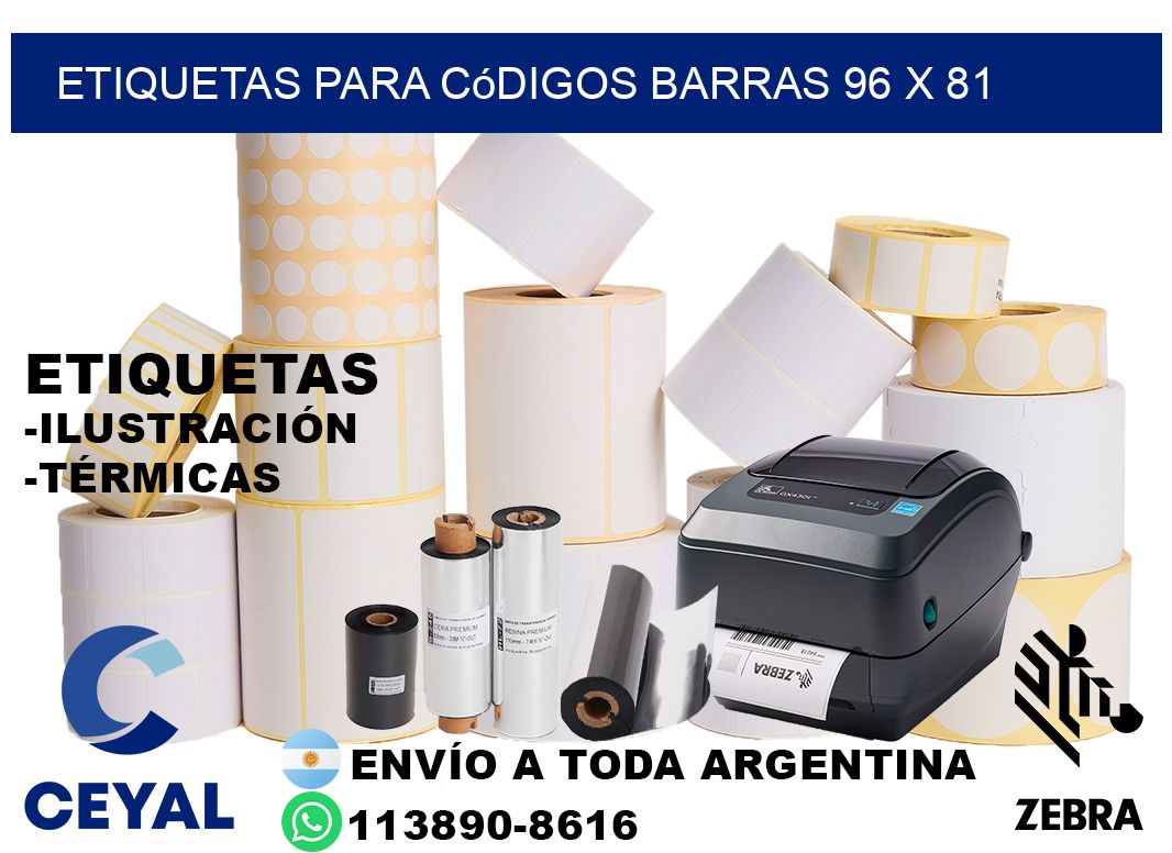 etiquetas para códigos barras 96 x 81