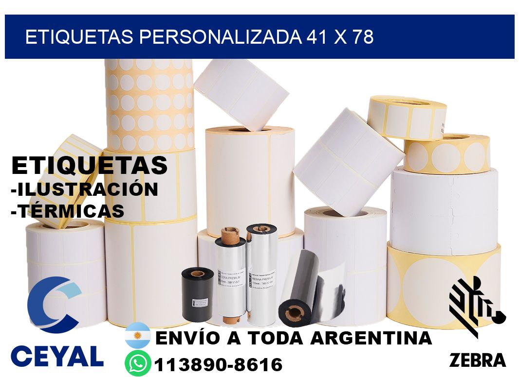 etiquetas personalizada 41 x 78