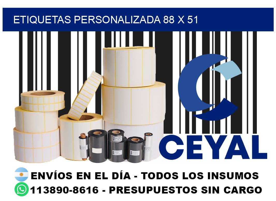 etiquetas personalizada 88 x 51