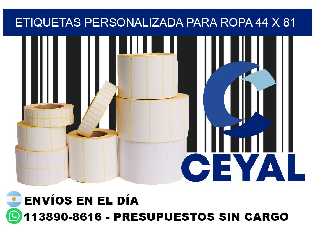 etiquetas personalizada para ropa 44 x 81
