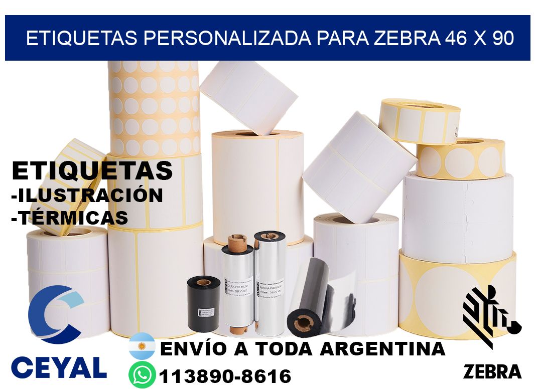 etiquetas personalizada para zebra 46 x 90