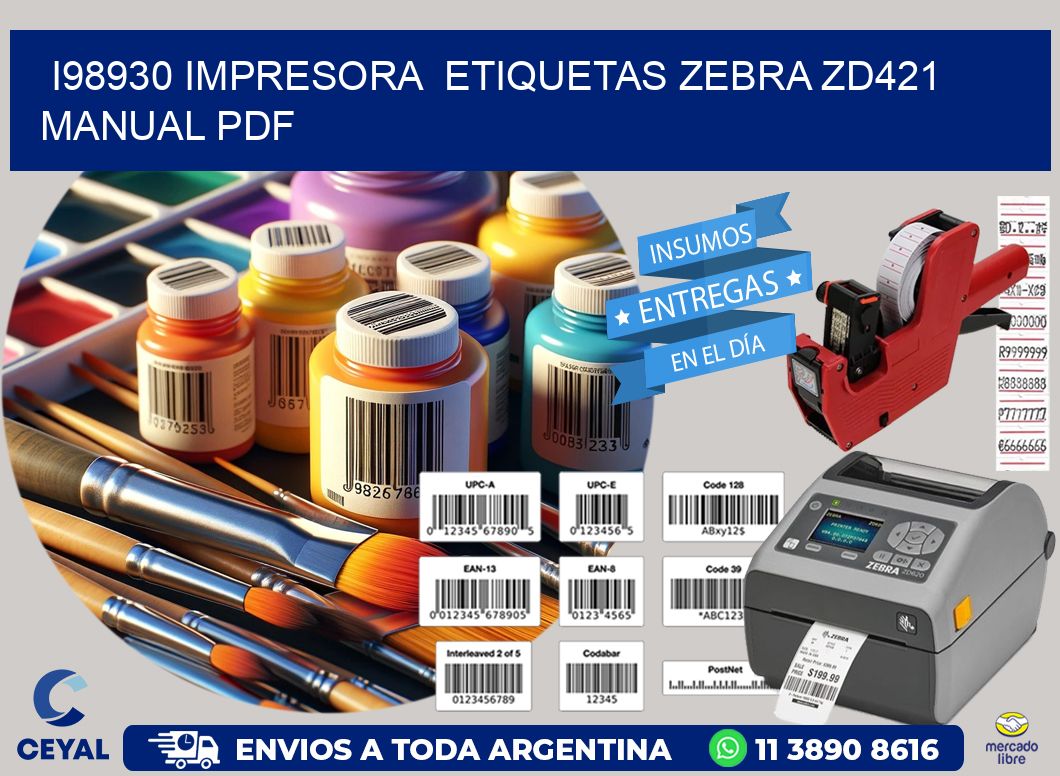 i98930 impresora  etiquetas Zebra ZD421 manual PDF