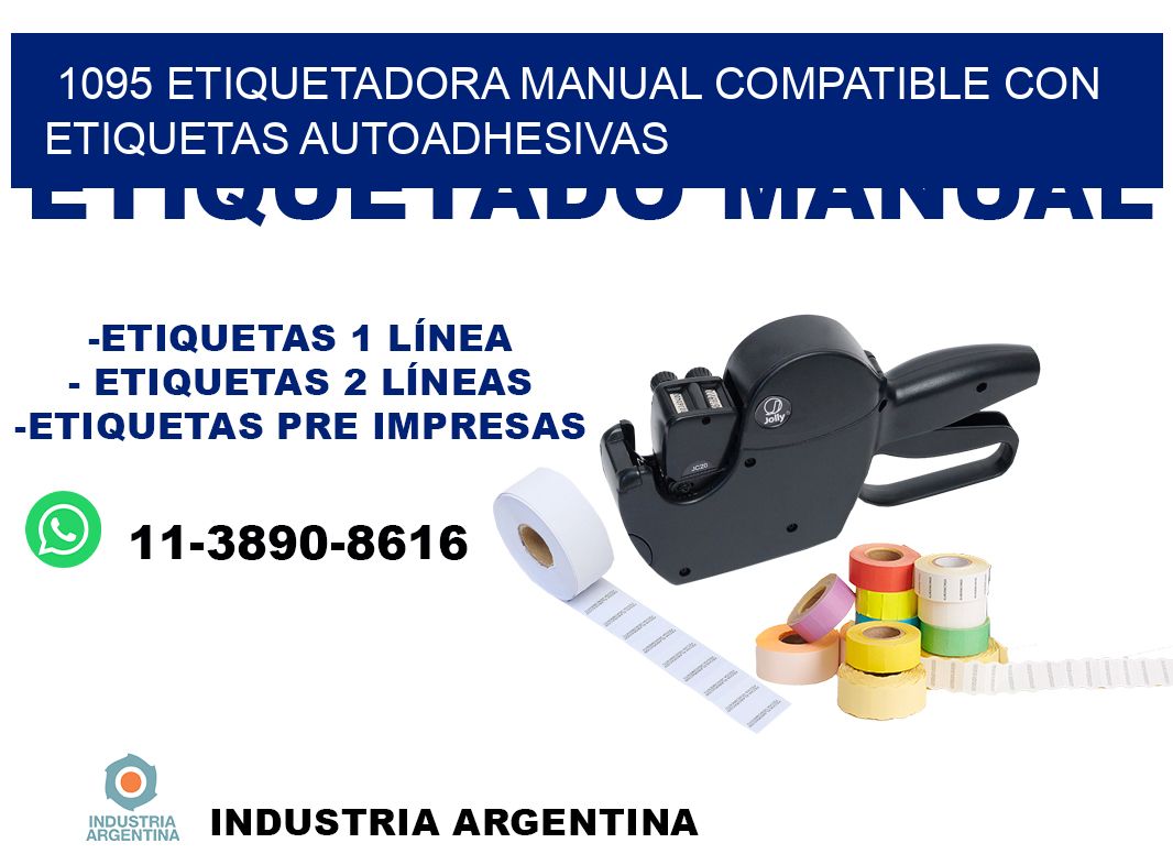 1095 etiquetadora manual compatible con etiquetas autoadhesivas