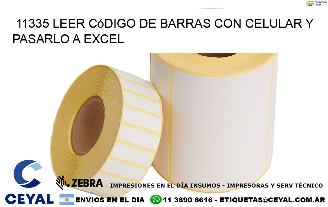 11335 Leer código de barras con celular y pasarlo a Excel