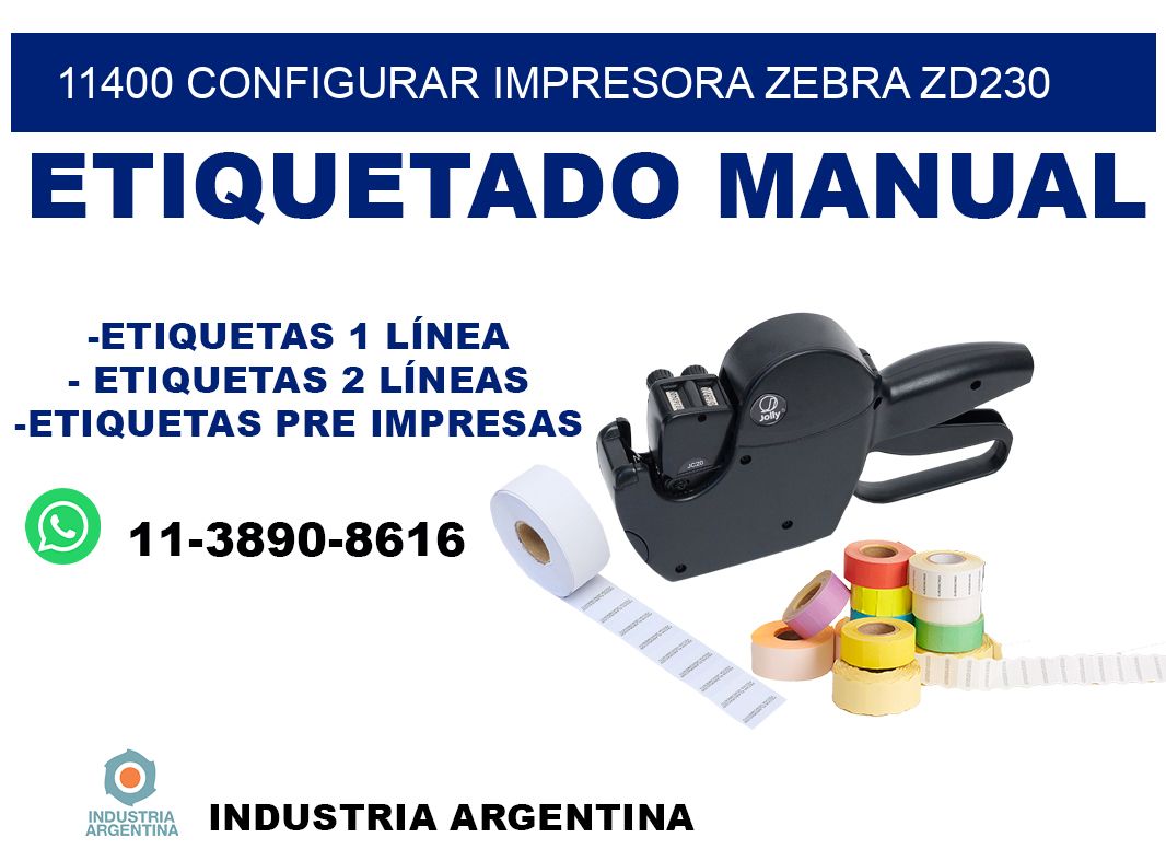 11400 configurar impresora zebra zd230